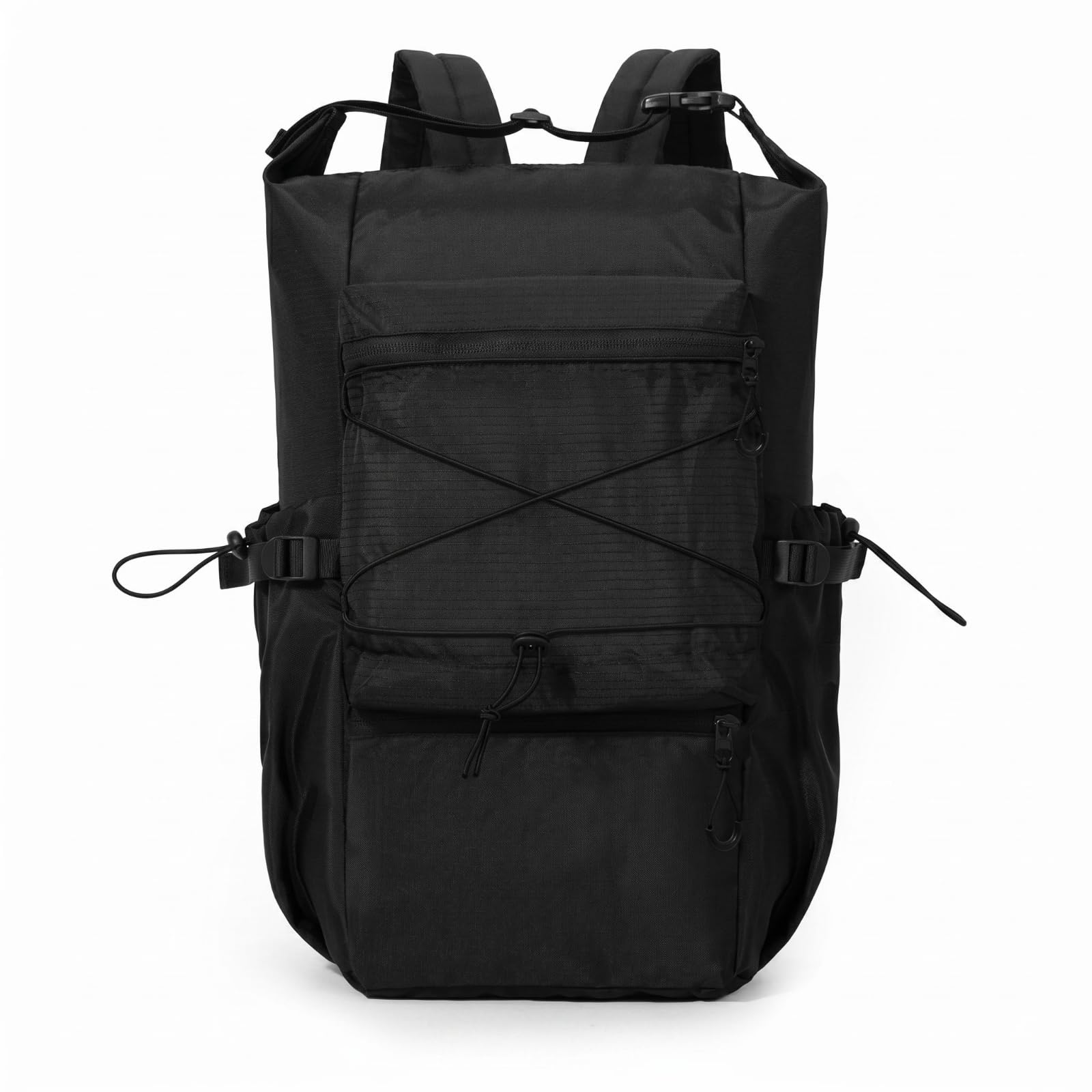 Lightweight Hiking Backpack Wear-Resistant Travel Backpack Padded Straps Camping Daypack Zippered Pockets for Everyday Carrying, Black | Sporting Goods | Outdoor Sports-image-36