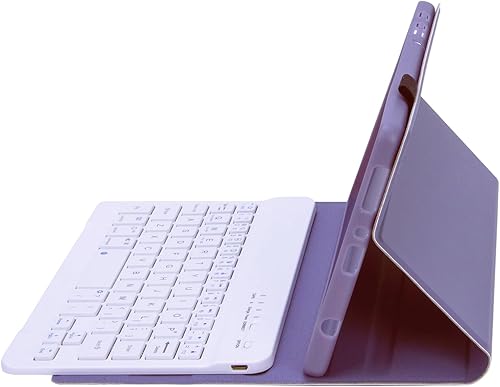 Miniatura 7 de Funda de teclado para Samsung Galaxy Tab A7 Lite de 8.7 pulgadas 2021, teclado inalámbrico desmontable de colores caramelo con cubierta delgada para