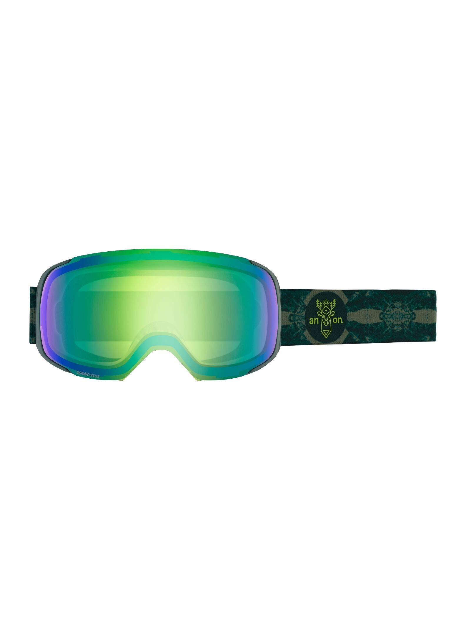 Anon Men's M2 Goggle with Spare Lens, Deer MTN Sonar Green Lens