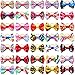 Senniea 60pcs Dog Hair Bows, Dog Bows Grooming Made of High Tenacity Rubber Bands, 30 Beautiful Puppy Bows in (Long Bows)