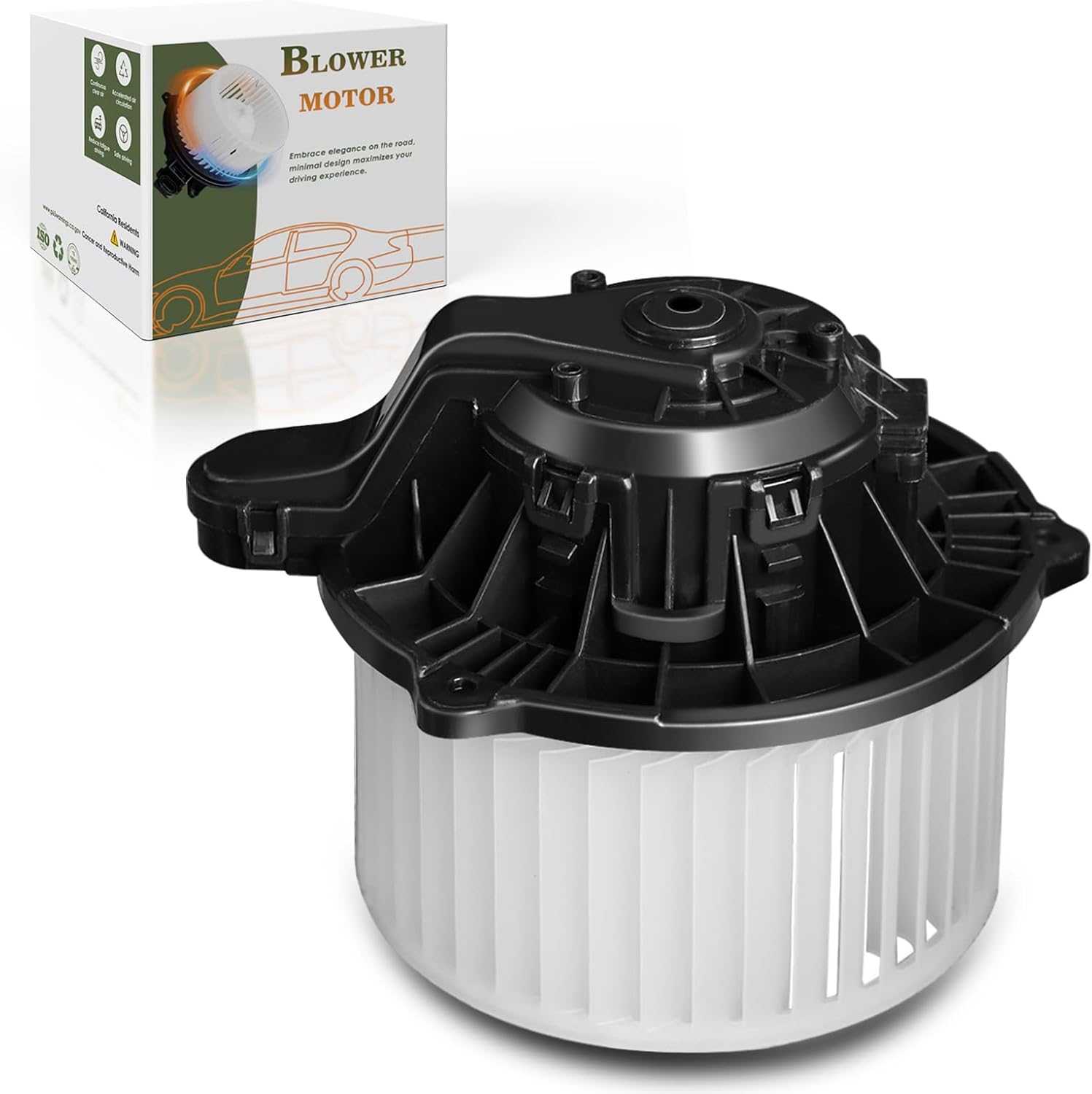 HVAC Heater Blower Motor Compatible with Hyundai & Kia Vehicles - Santa Fe 2010-2018, Optima 2016-2020, Sorento 2011-2020 - Replace# PM4036, Front