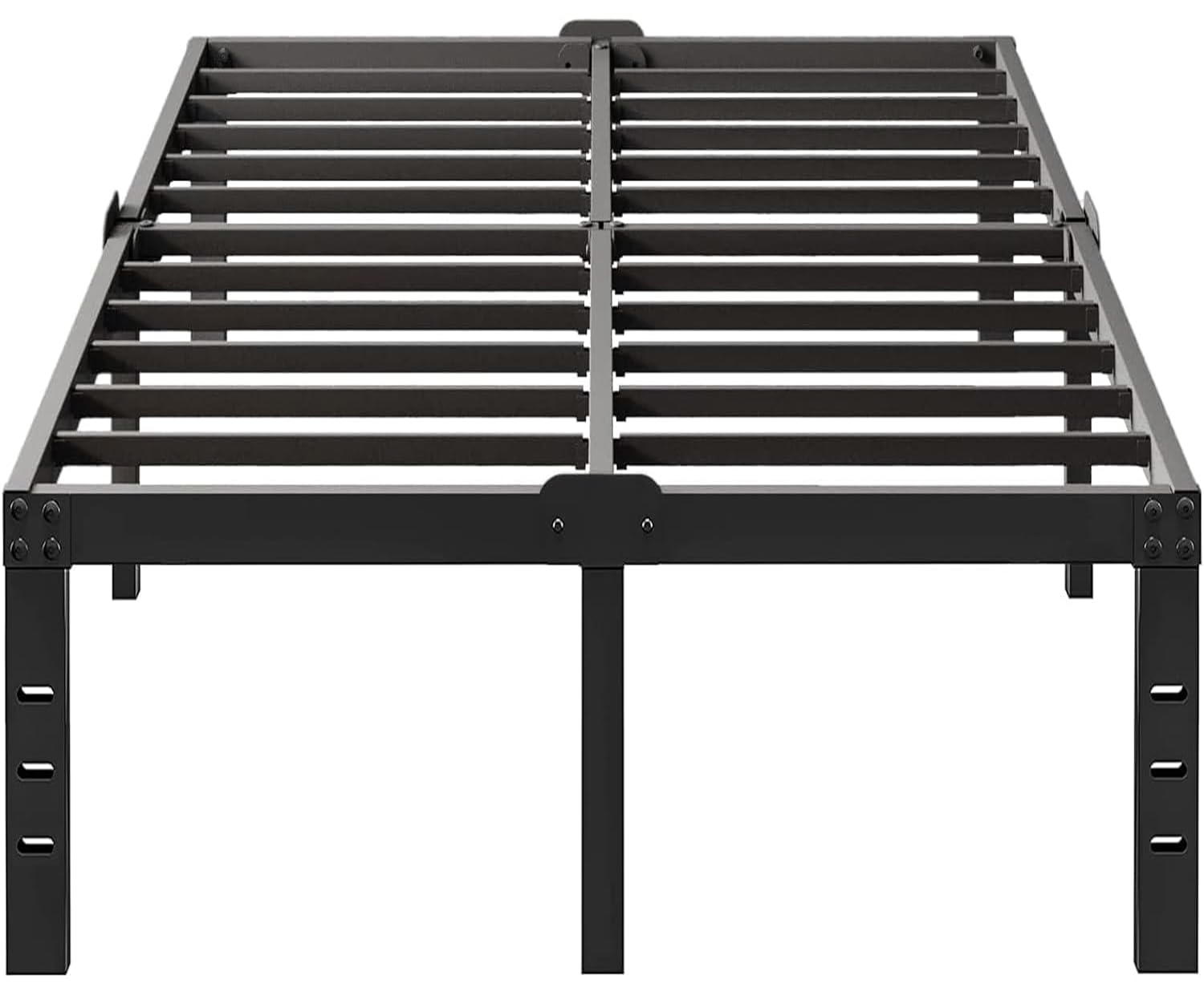 LIJQCI 18 inch Queen Bed Frame Platform Heavy Duty Metal Bed Frames with Storage No Box Spring Needed Noise Free Tall Sturdy Steel Slats Support