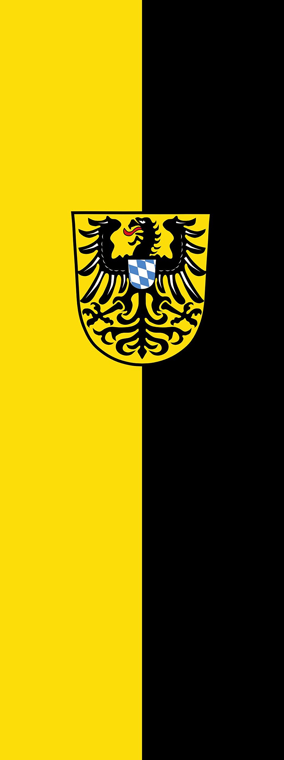 Drapeau Schongau format portrait géant de 6m² pour mât publicitaire extérieur