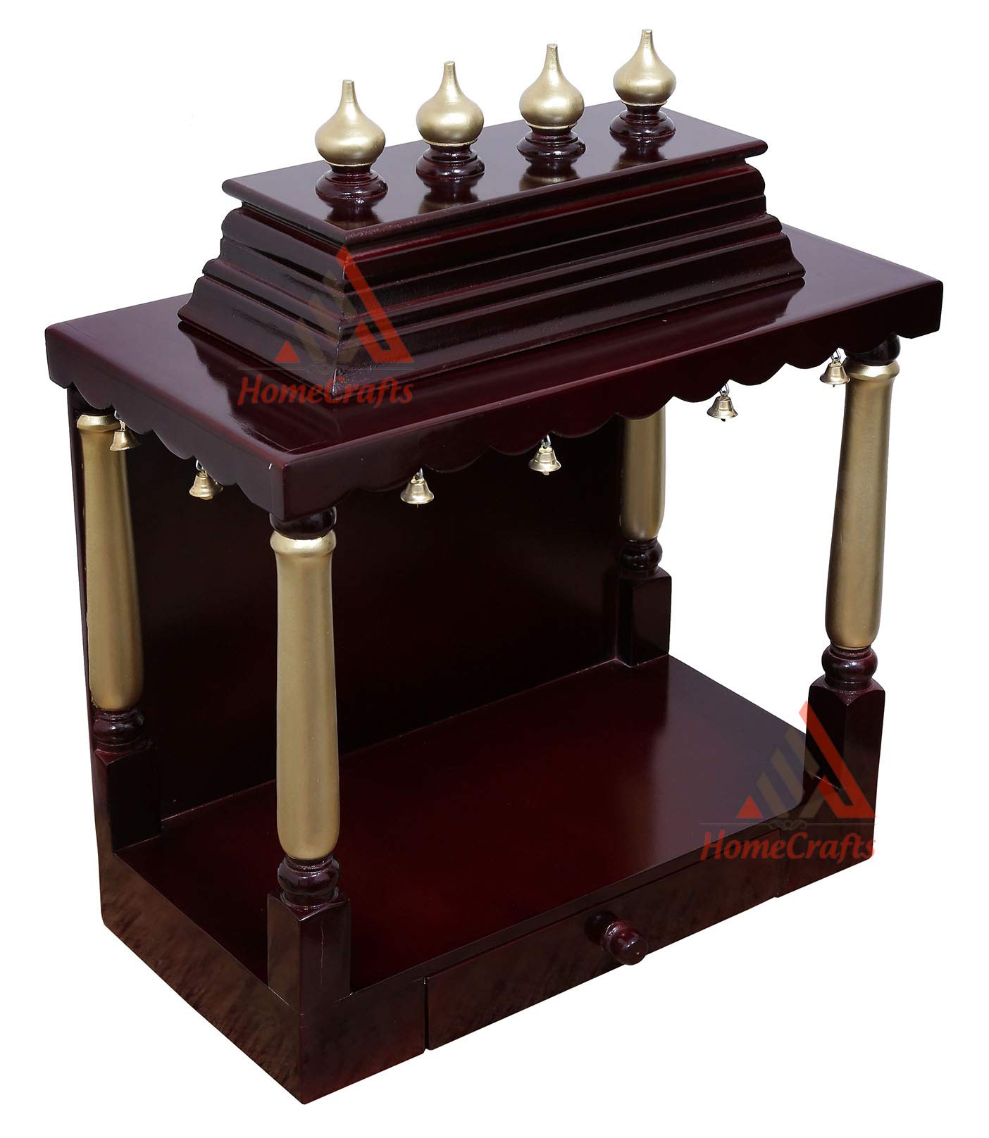 Aspiree HomeCrafts Wooden Home Temple/LED/PUJA MANDIR (22 x 11.5 x 26 inch)