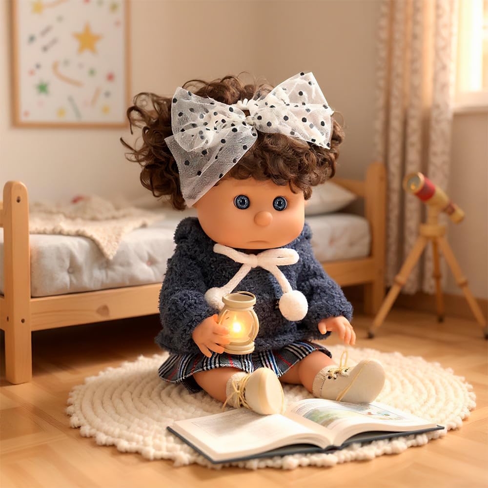 TACHAN - Nora lalka ogórek 40 cm - Ciekawa i obserwator - pulchne buflety i Twarz Słodka (CPA Toy Group 788T00997)