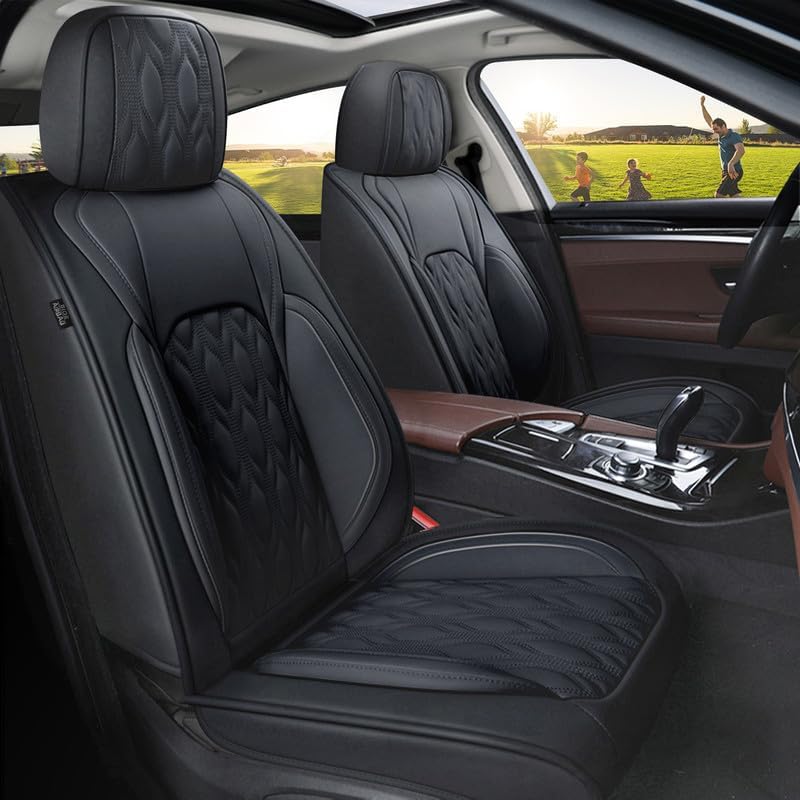 DISUTOGO Juego completo de fundas de asiento de automóvil para Toyota RAV4 2013-2018, funda de asiento de piel sintética impermeable para RAV4,