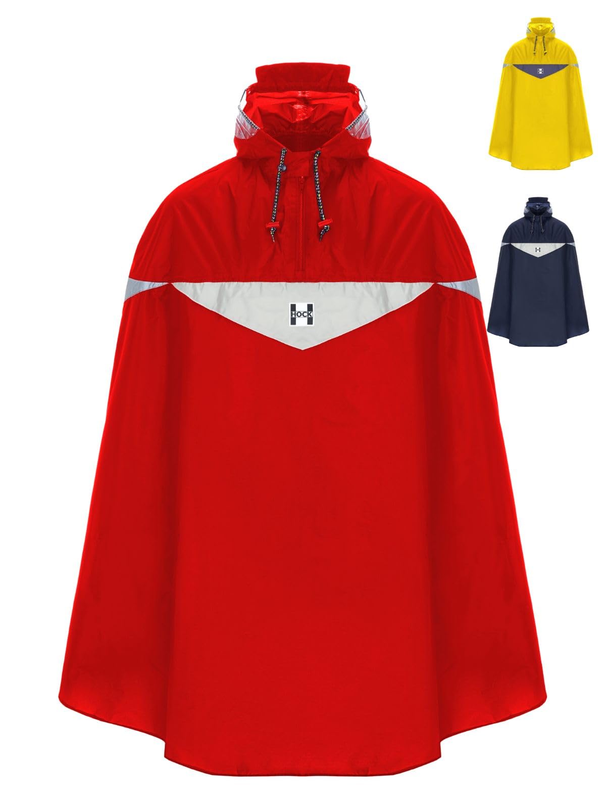 Hock Super Praktiko Poncho à vélo, 30% réduit, Résistant à l'eau, Unisex, Adulte, Cyclisme, Poncho, One Size