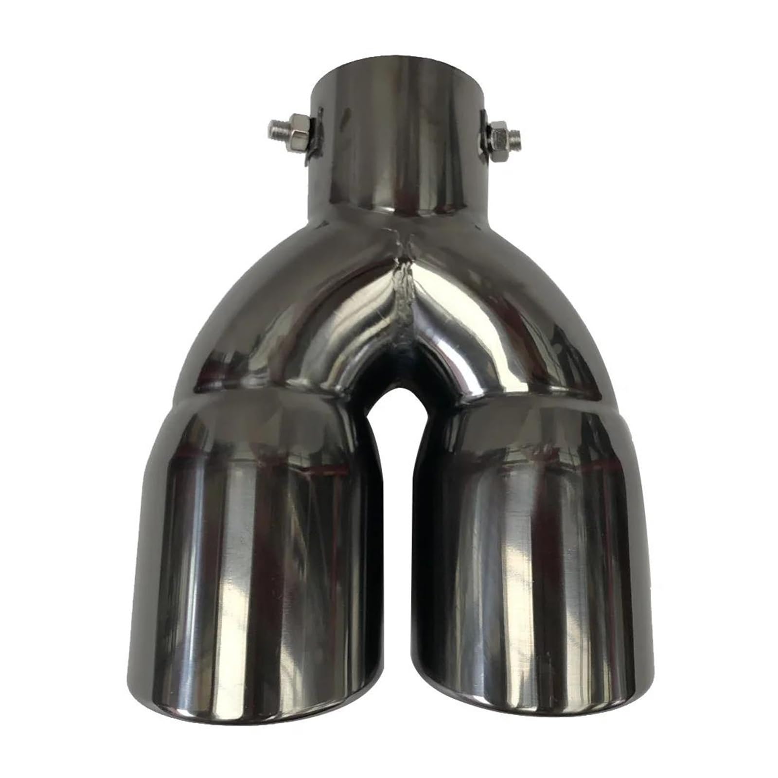 Punta de escape doble universal para coche con entrada recta de 63 mm a 76 mm 3