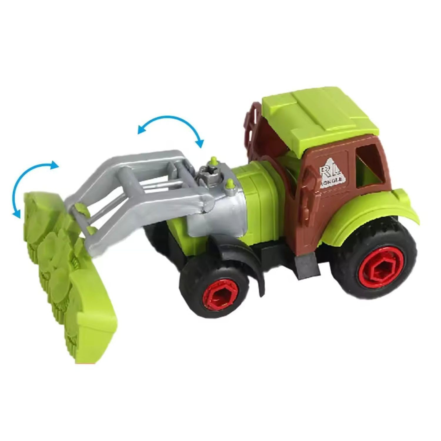 Ixora Farm Tractor Trolley Set for Kids Truck Friction Powered Pretend Play Toy Trucks Play Set Building Vehicles Set for Kids 3-14 Years (DIY Farmer Vehicle Set 4) 2
