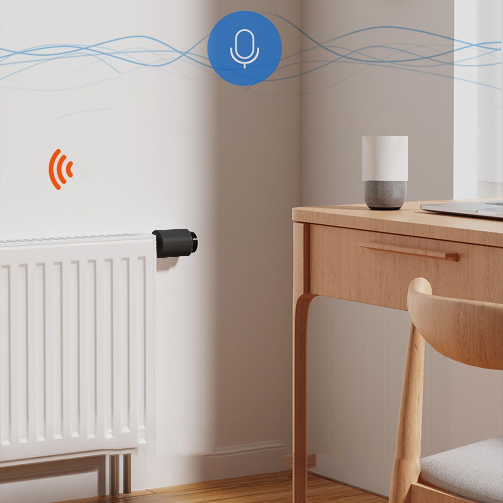 Válvula de Radiador Digital, Válvula Termostática Inteligente para Oficina Fácil de Usar