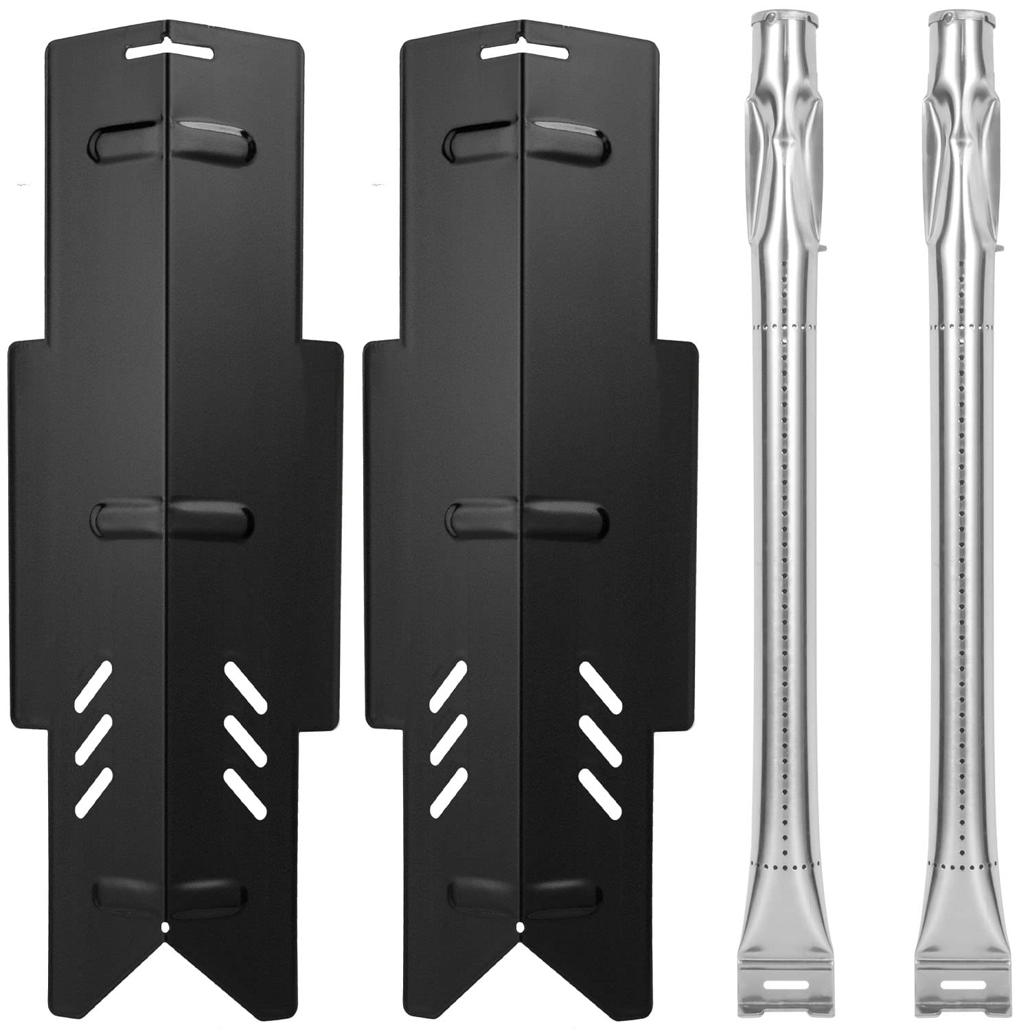 EasiBBQ Heat Plates and Burners Replacement for Dyna-Glo BBQ Grill Models DGF350CSP, DGF350CSP-D, Porcelain Enameled Grill Heat Shield Tent Flame Tamer