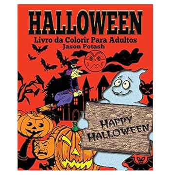 Capa do livro Halloween Livro da Colorir para Adultos
