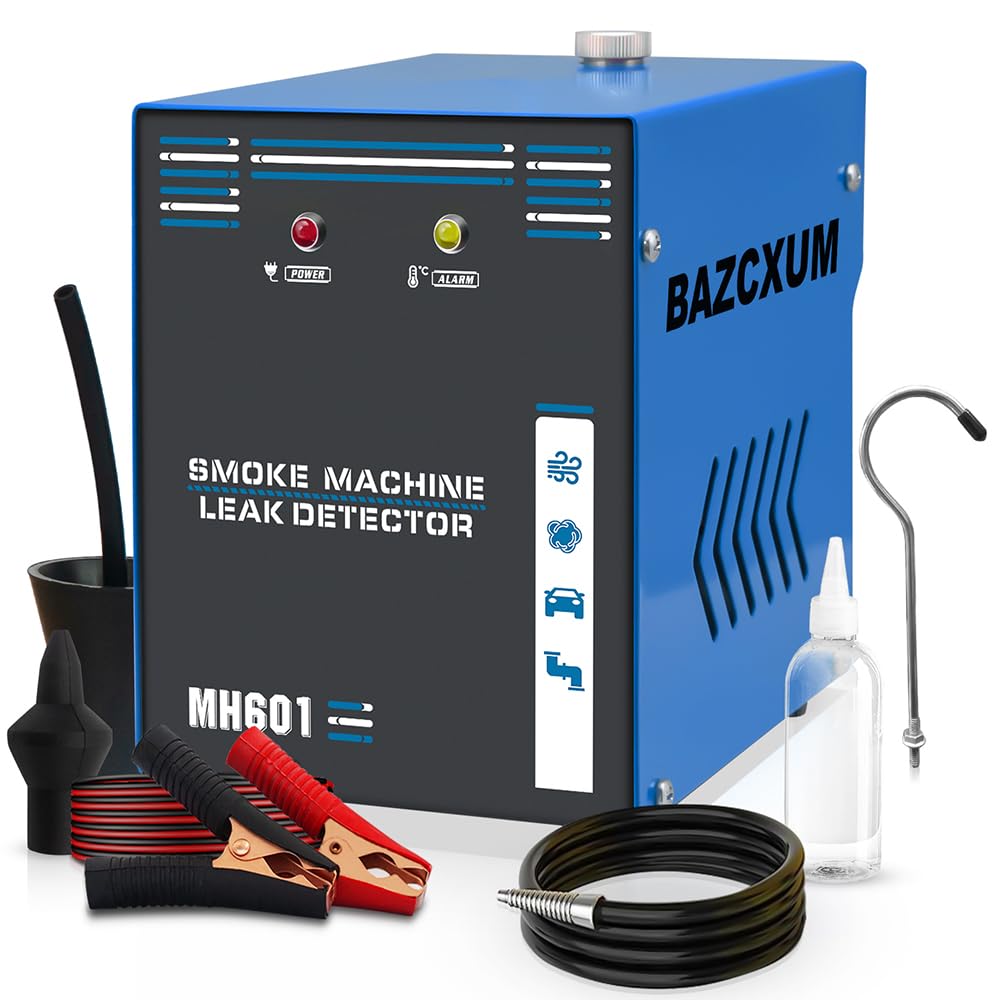 BAZCXUM Smoke Machine Automotive with Advanced Air Pump Built-in, Professional Smoke Machine Leak Detector for All 12V DC car, Diagnostic Smoke Leak Tester for EVAP, Vacuum and Fuel Pipe System
