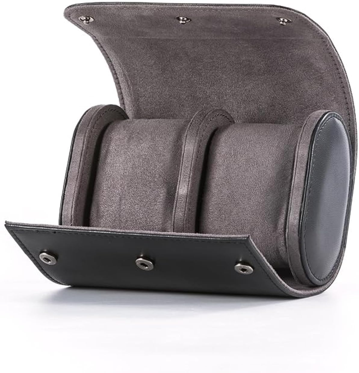 Watch Roll Travel Case - Handmade Leather Watch Rolls Box for Man - Travel Watch Roll with Velvet to Protection - Watch Roll Organizer to Home Secure Storage