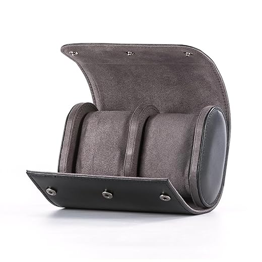 Watch Roll Travel Case - Handmade Leather Watch Rolls Box for Man - Travel Watch Roll with Velvet to Protection - Watch Roll Organizer to Home Secure Storage