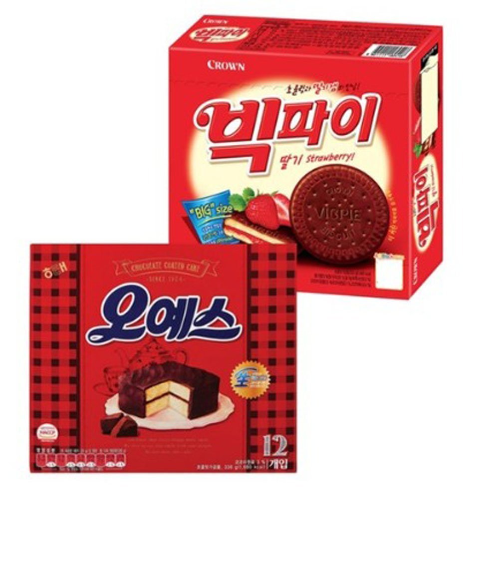 Korean Chocolate Cakes Oh Yes 오예스 336g 12 count & Korean