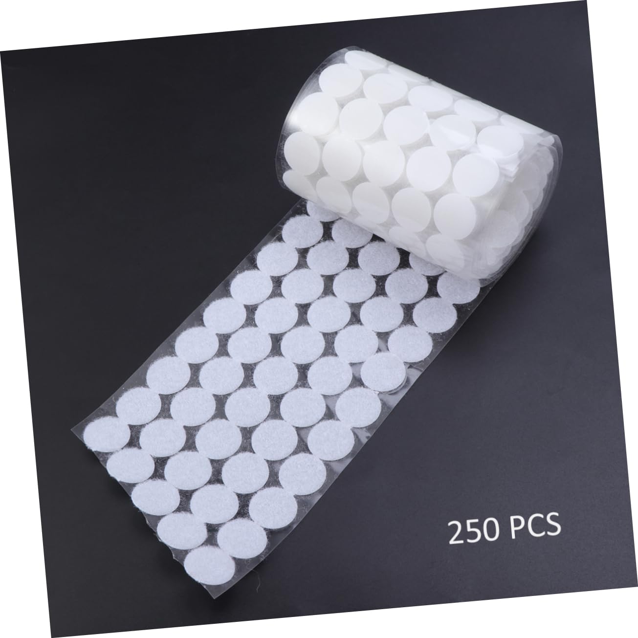 NUOBESTY Circle Adhesive Strips 500pcs 20mm Diameter Strong Adhesive Easy to Apply Durable Polyester/Nylon