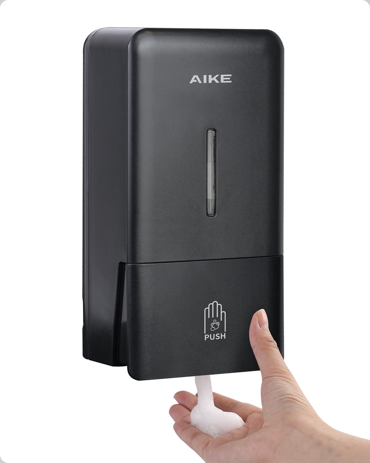 AIKE Foaming Soap Dispenser, 800 ML Wall-Mounted, Drill-free for Commercial, AK1006F