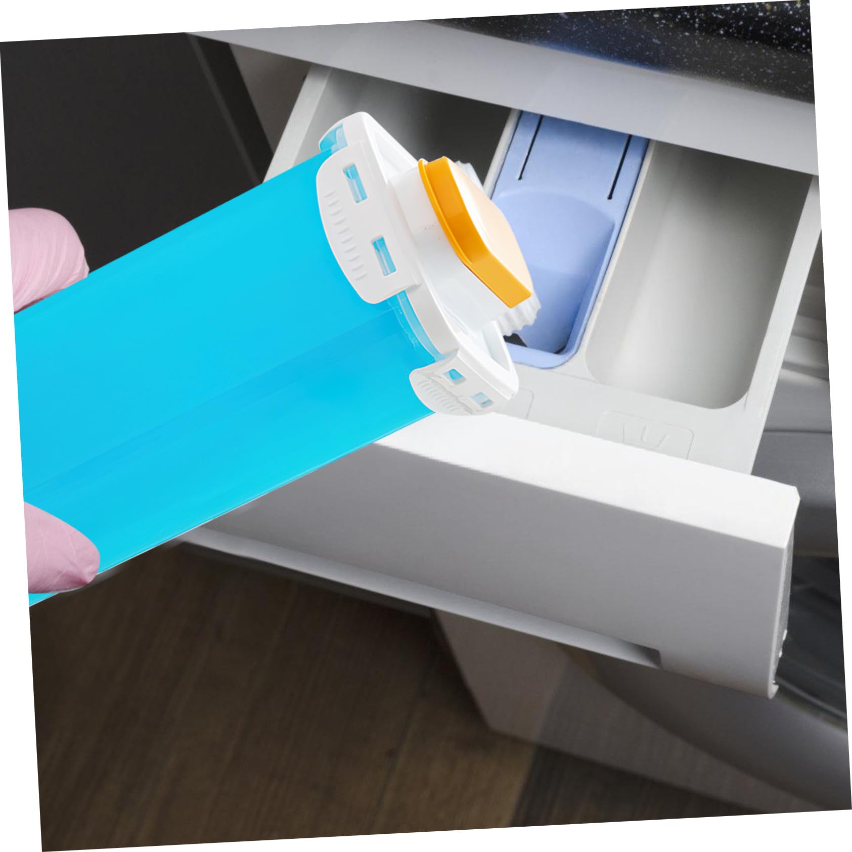 TOYANDONA 2 piezas Envases de Detergente Líquido y Polvo para Lavandería Cajas Transparentes Tapa Hermética Reutilizables y Seguras para Almacenamiento Doméstico