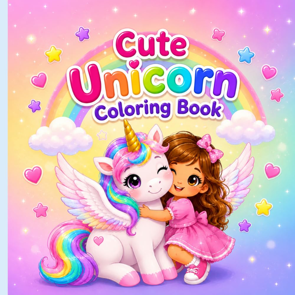 Cute Unicorn Coloring Book: Sweet, Fun & Easy Coloring for Unicorn Lovers