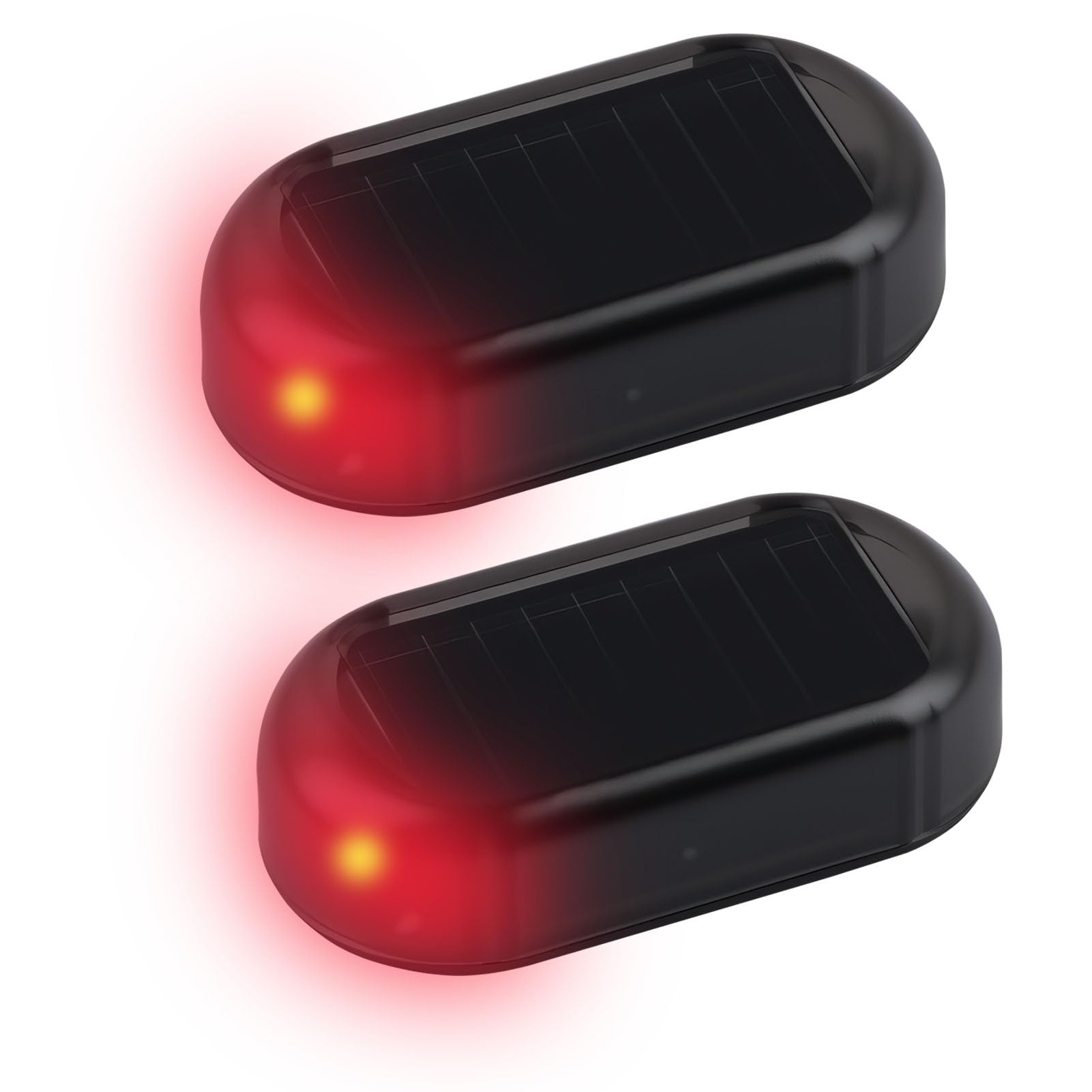 Set of 2 Solar Car Alarms, Solar LED Car Alarms, Automatic Night Flashing Anti-Vandal Alarm, Anti-Theft System Flash Anti-Theft Protection for Car, Motorcycle, Boat