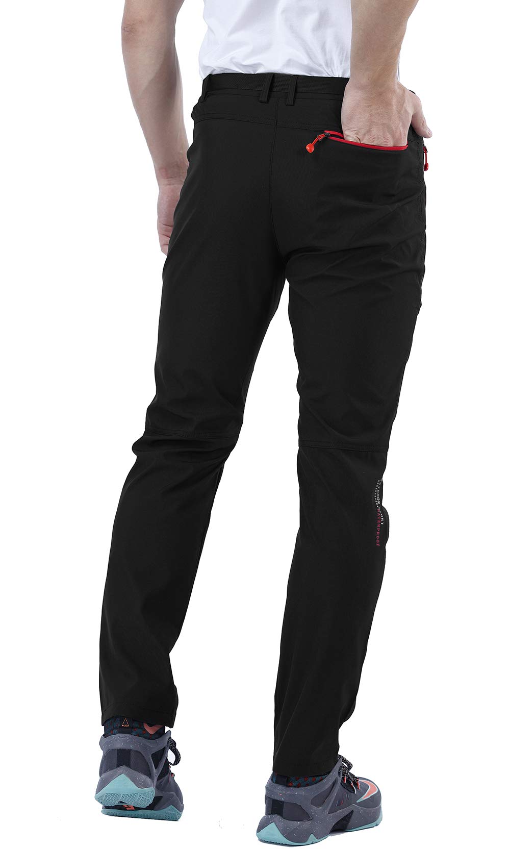 CARETOO Pantaloni Trekking Uomo Funzionali Softshell Pantaloni Autunno Invernali Impermeabili e Traspiranti Sport all'aperto Montagna Escursionismo