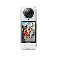 Insta360 X5 Bianco Satinato - Camera Impermeabile 8K 360º, Superba in Bassa Luce