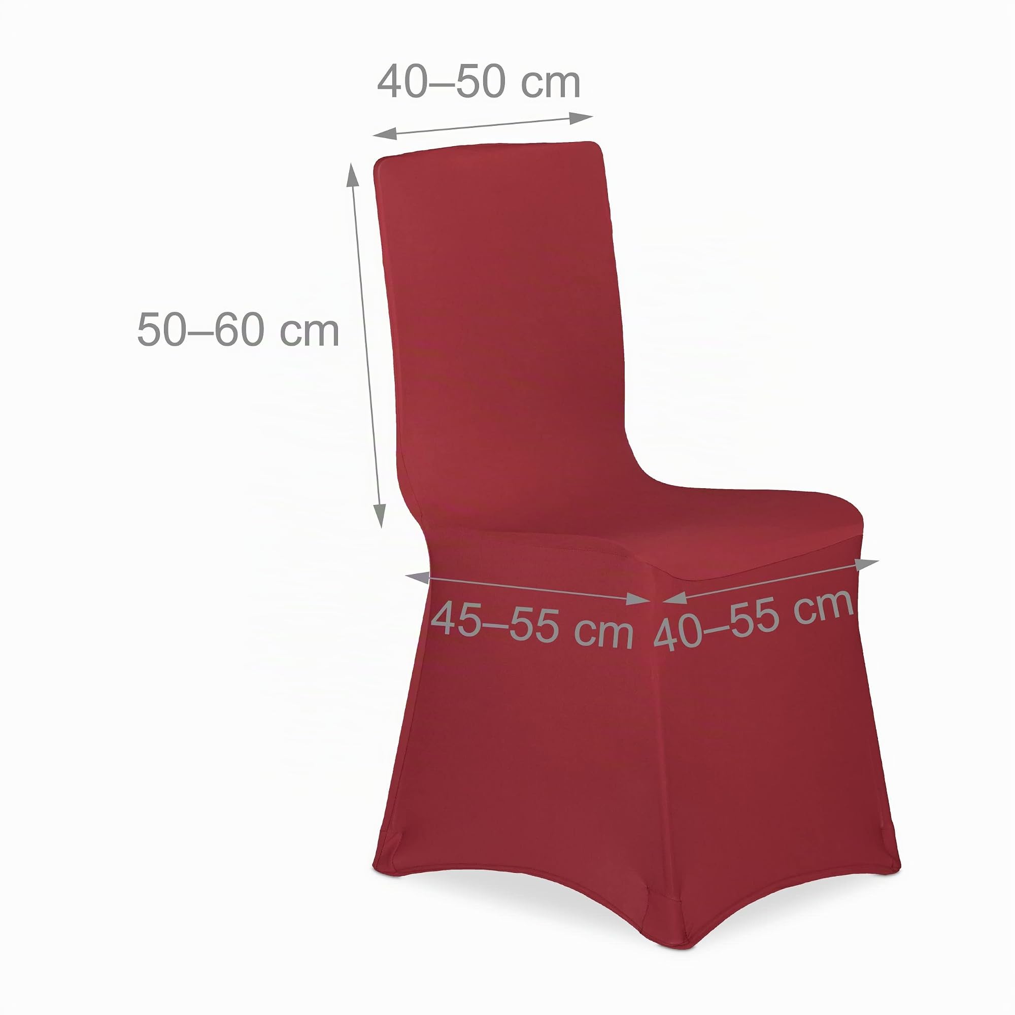 Relaxdays 8x Fodera Coprisedia, Rivestimenti, Schienale, Copertura Universale, Arredamento, Decorazioni, Rosso Scuro