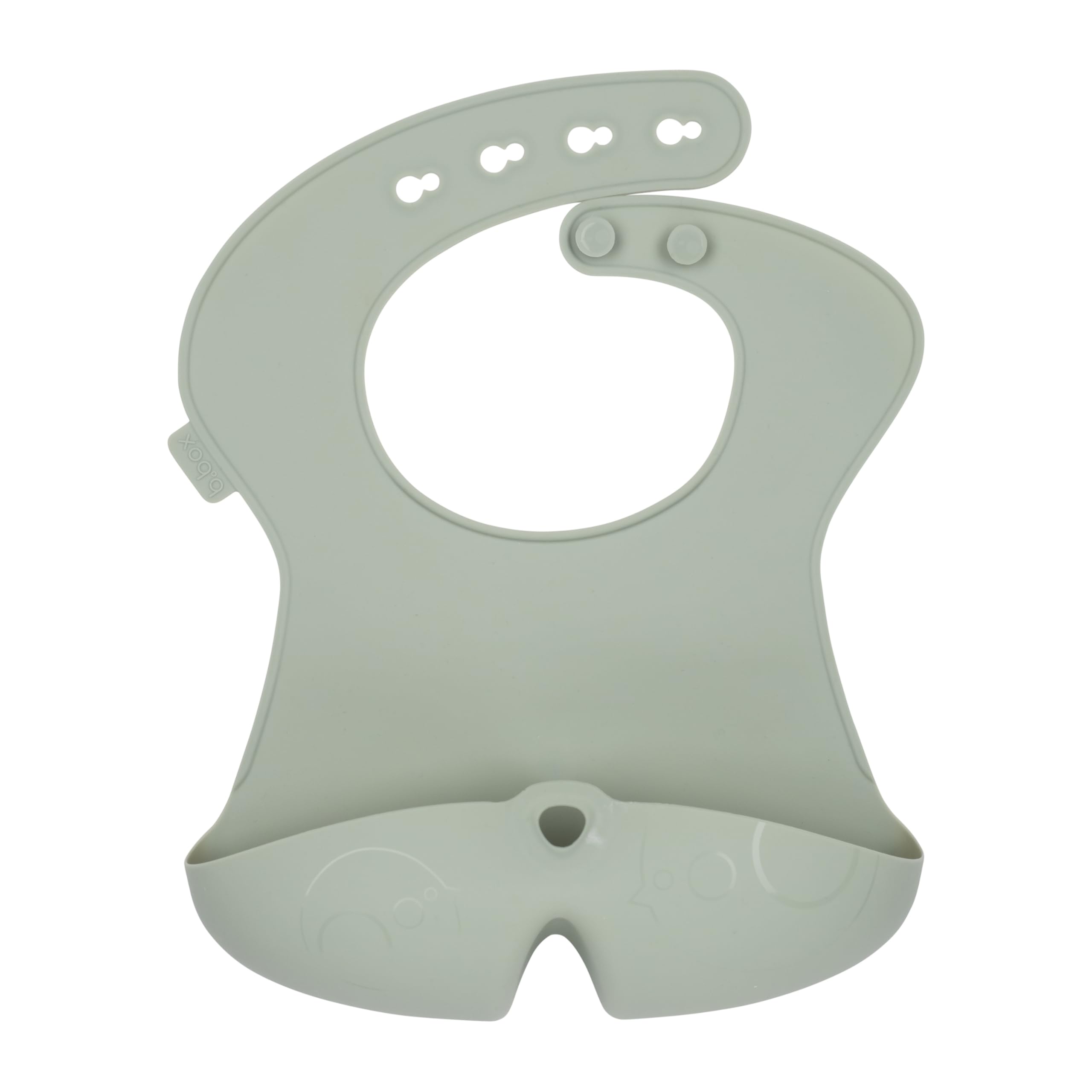 B.box Sage Silicone Bib | Stay Open Catcher | Rolls For Easy On The Go Use | Non-Stick Silicone | Adjustable, Tapered Fit | Dishwasher Safe | From 4M+