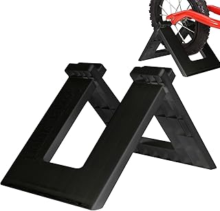 バイクフロアラック - 12インチ自転車収納スタンド、キッズホルダー、安全に調節可能 |屋内屋外ガレージホームオフィス小売用サイクリング機器用の省スペース駐車ソリューション