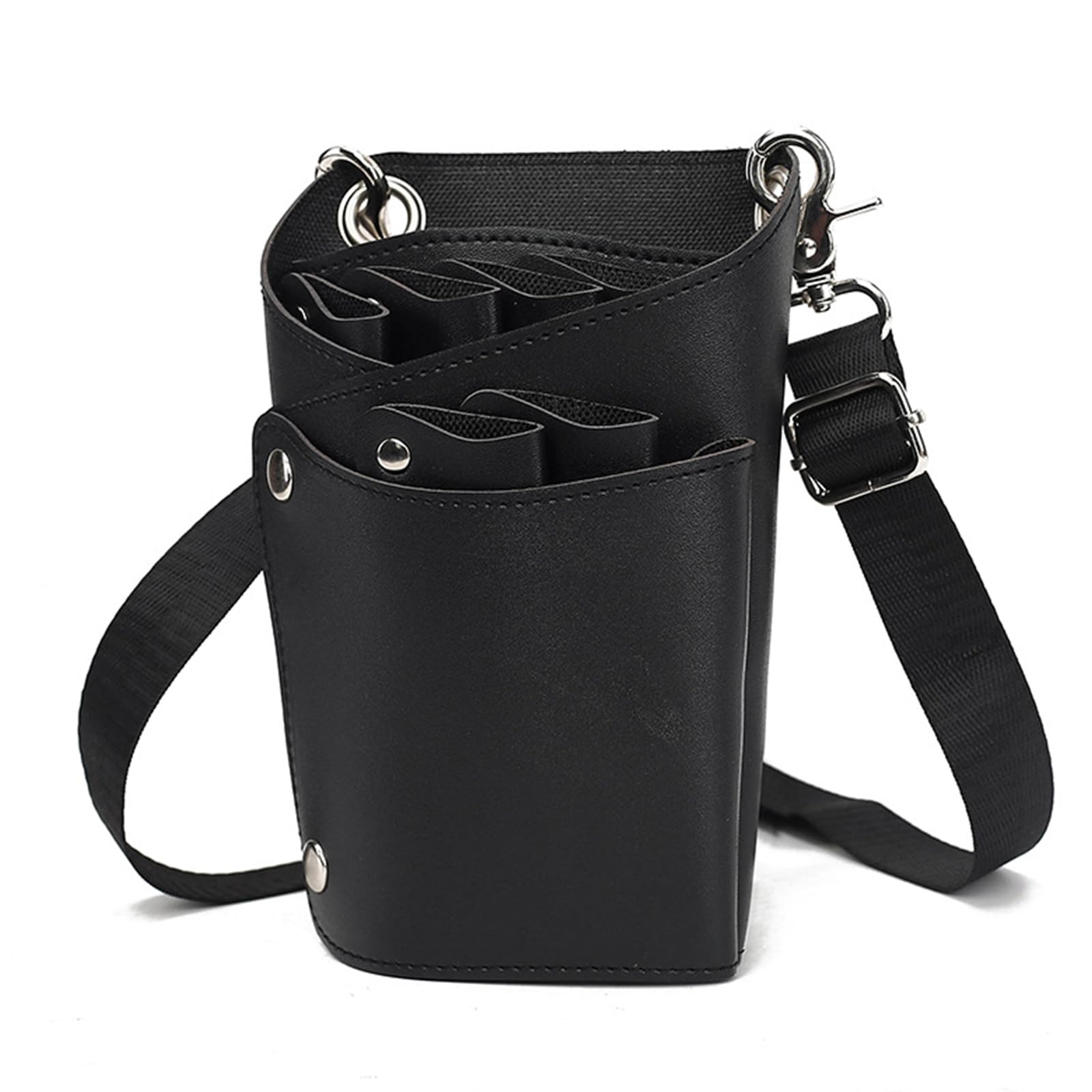Borsa porta forbici da parrucchiere per parrucchieri e parrucchieri, ideale per parrucchieri e parrucchieri, Nero