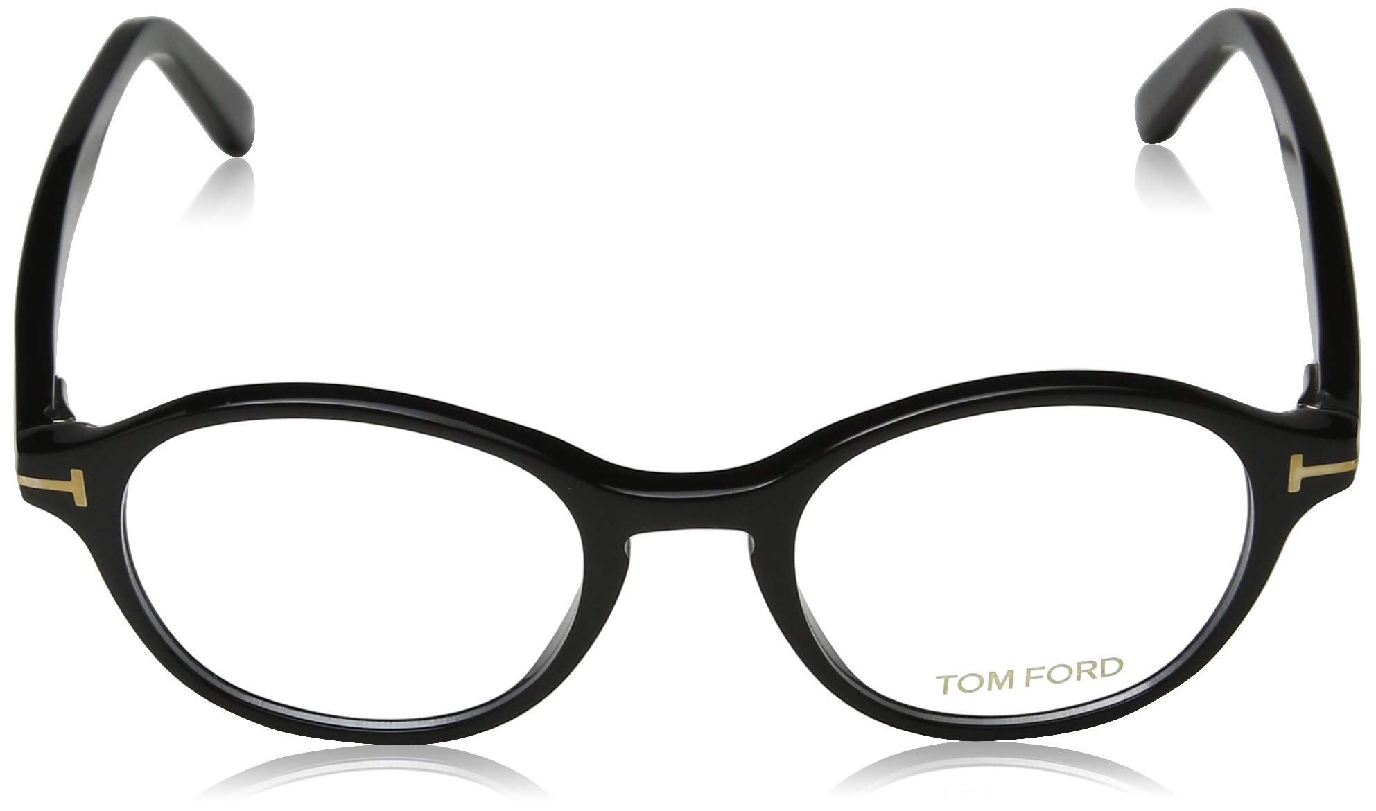 Tom Ford Oval Eyeglasses TF5428 001 Shiny Black 47mm FT5428
