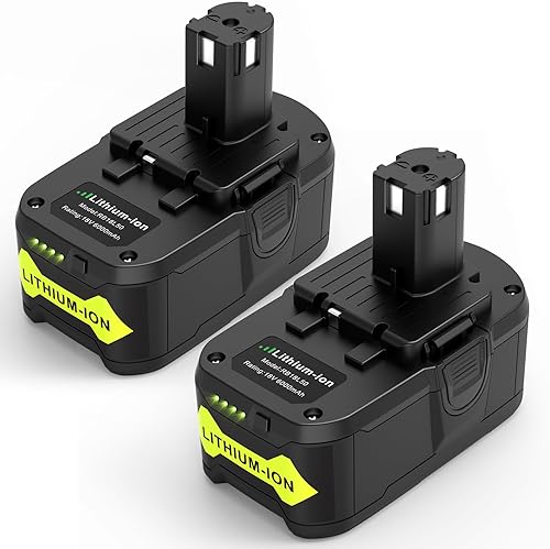 Paquete de 2 baterías de repuesto de 6.0Ah 18V P108 P109 para Ryobi 18V batería P102 P103 P105 P107 Ryobi ONE+ batería de iones de litio
