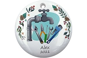 Personalized Plumbing Plumber Christmas Ornament
