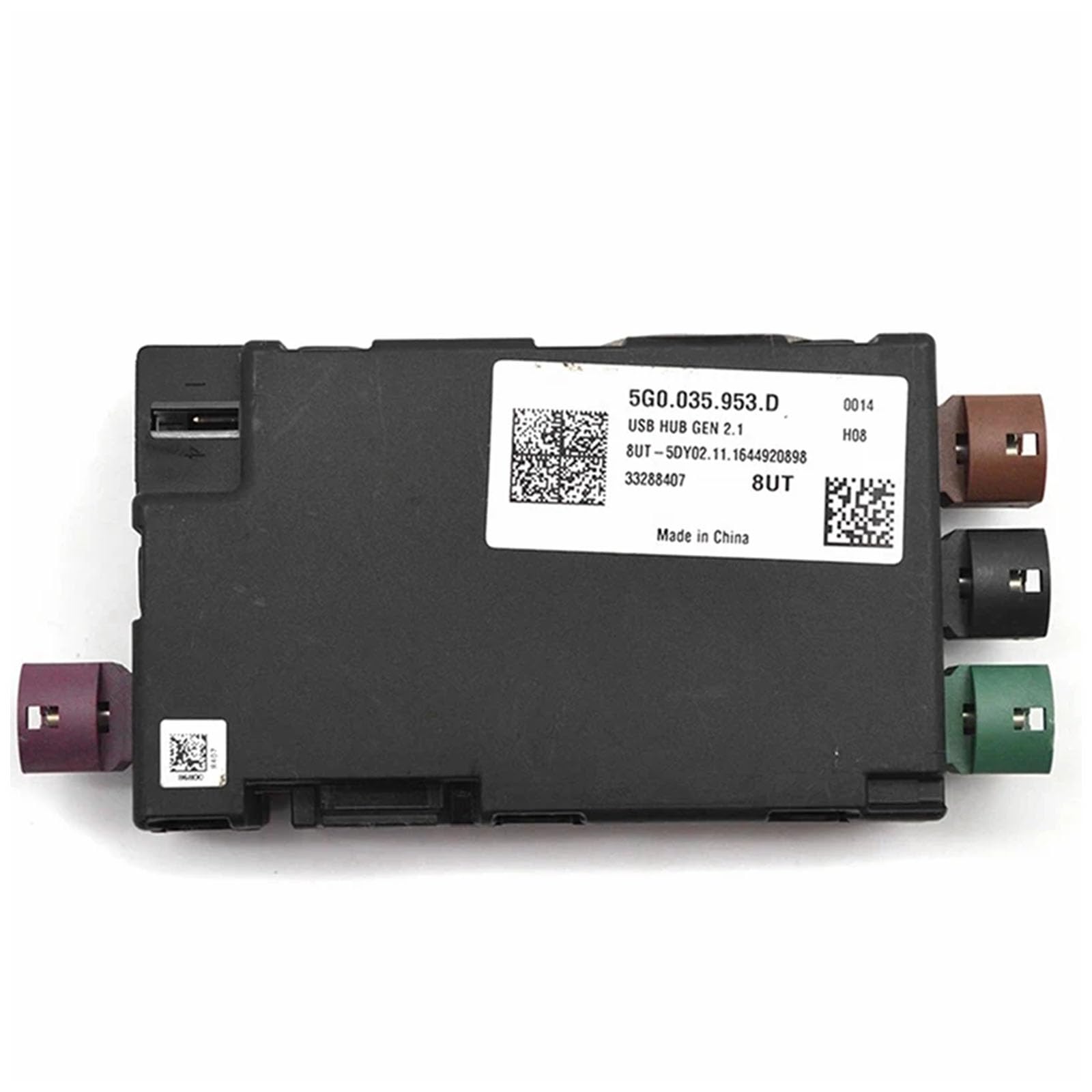 Adaptador convertidor de módulo USB para vehículo 5G0035953D, pieza divisora USB automotriz con un puerto para servicio de conexión de consola y referencia de piezas
