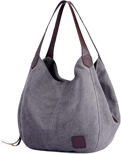 Amazon Puretinnショルダーバッグ レディースバッグ 帆布バッグ キャンバス トートバッグ 肩掛け 無地 2way 大容量 軽量 通気 シンプル おしゃれ 通勤 通学 旅行用 グレー Puretinn トートバッグ Amazon Puretinnショルダーバッグ レディースバッグ 帆布バッグ キャンバス トートバッグ 肩掛け 無地 2way 大容量 軽量 通気 シンプル おしゃれ 通勤 通学 旅行用 グレー Puretinn トートバッグ