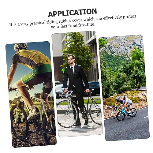 Cubiertas para calzado de ciclismo, impermeables y resistentes al viento, para uso en bicicleta y senderismo, color negro miniatura 7