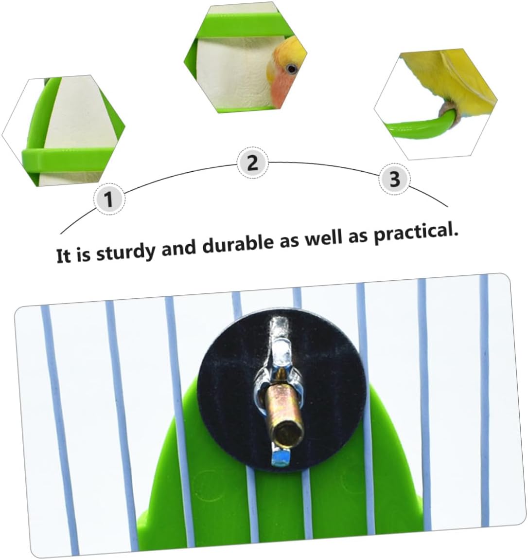 Bird Feeding Frame with Waste Prevention, Metal Parrot Basket image 5