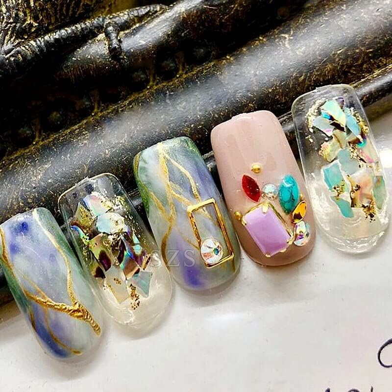 1set/lot Japanese 12 Color Natural Nail Art Abalone Shell Irregular Fragment 3D Charm Flake Slice DIY Beauty Nail Decoration