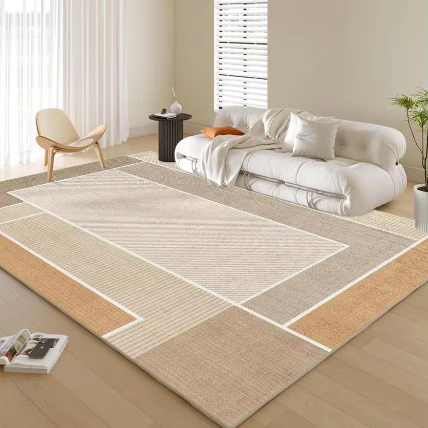 Tapis à poils courts ultra doux 180x200 avec dossier antidérapant