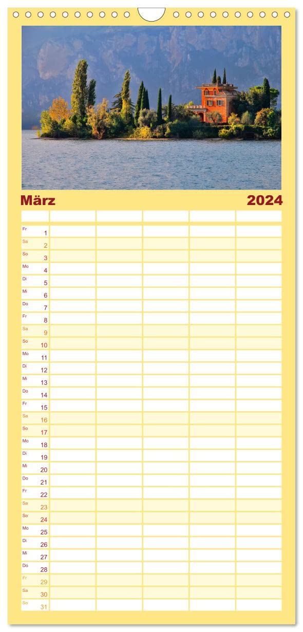 Familienplaner 2024 - Malcesine und Sirmione, Schönheiten am Gardasee mit 5 Spalten (Wandkalender, 21 cm x 45 cm) CALVENDO: Eine Reise in die ... Malcesine am Lago di Garda. (CALVENDO Orte)