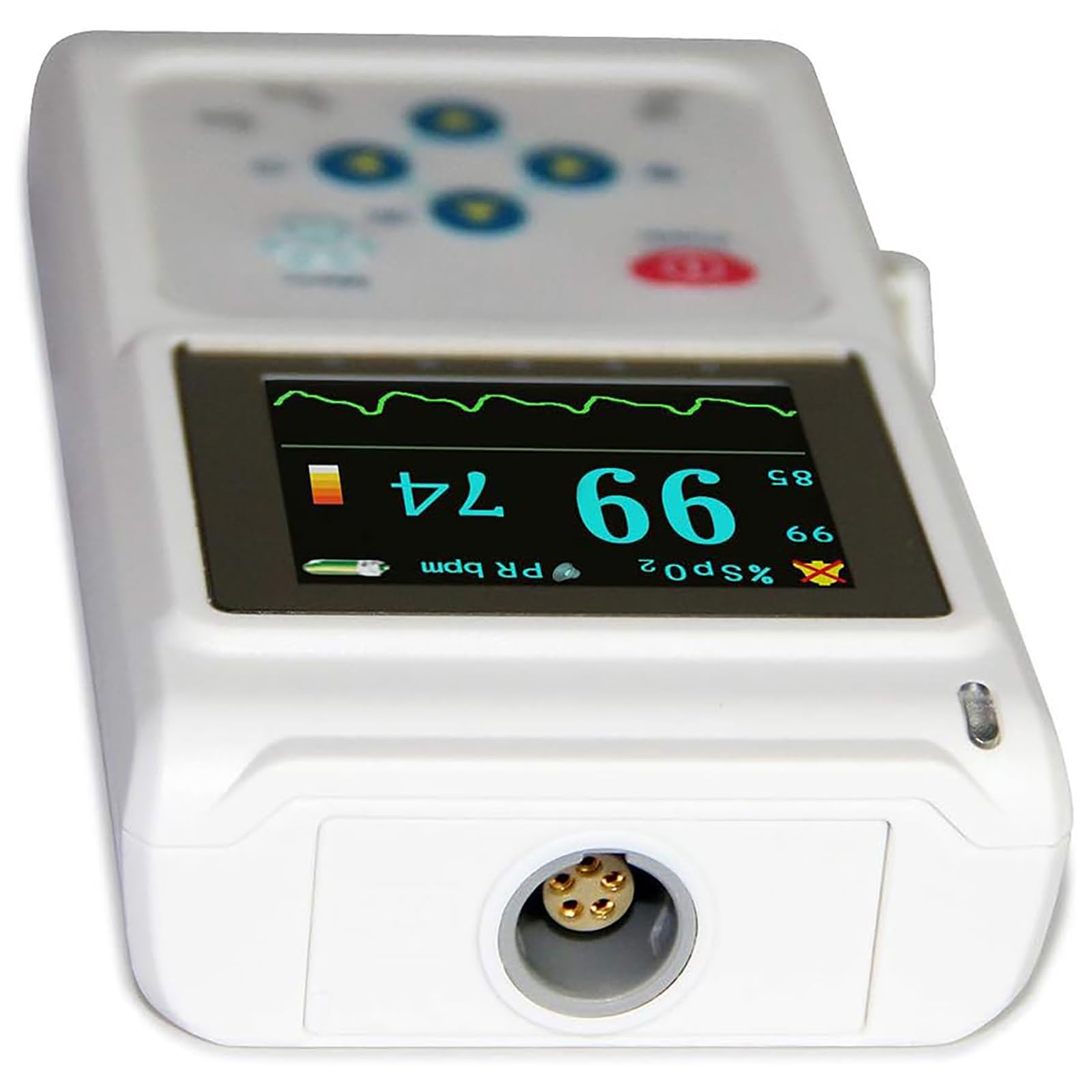 Oxímetro Veterinario Portátil, Veterinario Veterinario De Pulso De Pulso Con Sonda Y Cable USB, Monitor De Frecuencia De Pulso Del Sensor De Oreja/lengua, Almacenamiento Y Función De Reproducción