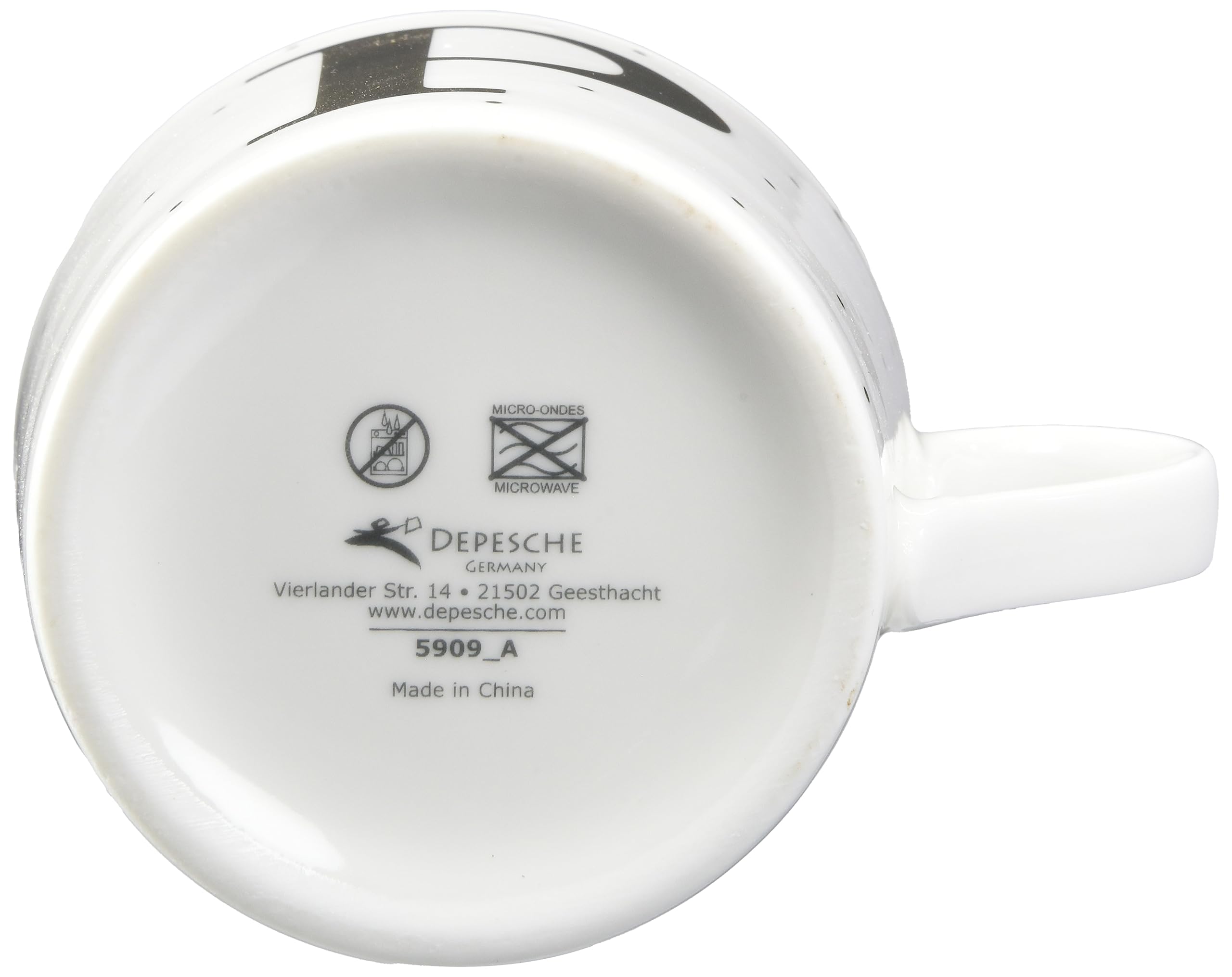 Depesche 5909.040 - Tazza con manico, in porcellana, 300 ml, con