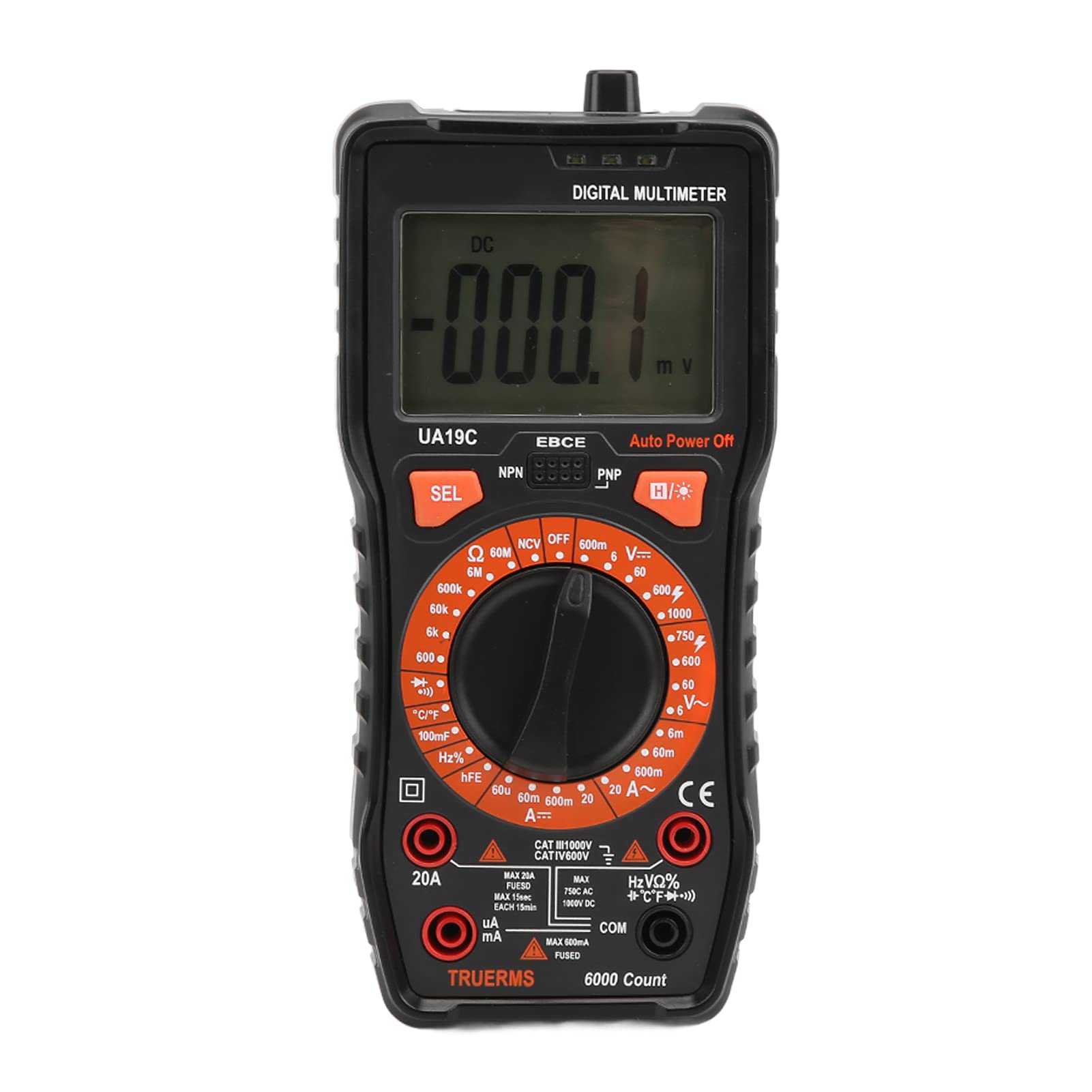 Multimetr cyfrowy Uniwersalny tester Wysoka dokładność 5999 Ekran LCD NCV Bezstykowe wykrywanie napięcia dla fabryki domowej Testowanie elektryczne ABS kurtka bezpieczeństwa