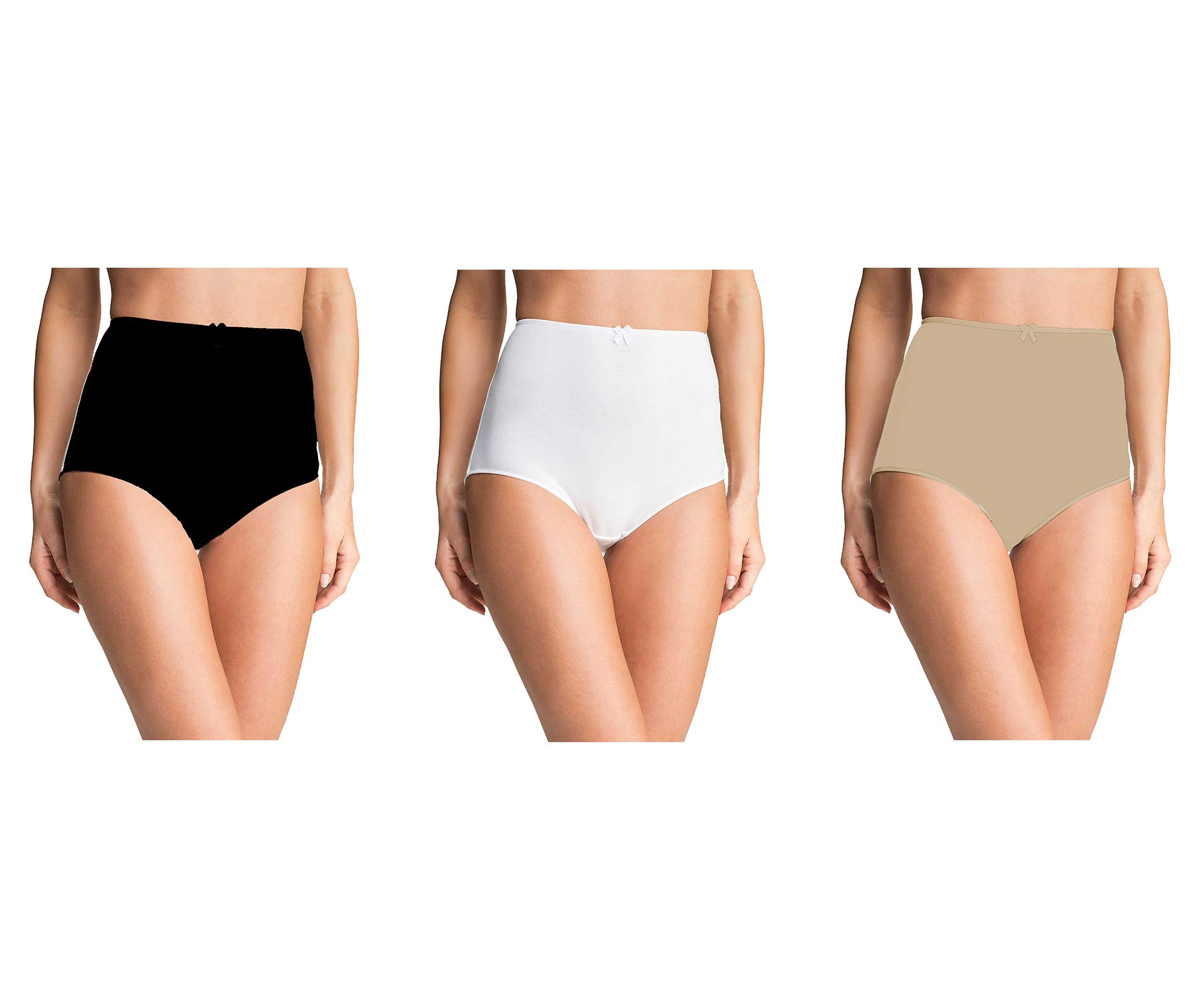 Women's Plus Size Panties High Waist Cotton Brief Maternity Pregnancy C-Section Recovery Underwear Combo (Prints and Colors May Vary) Multicolor