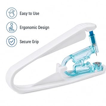 Ear Piercing Kit, 8 Pcs 4mm Disposable Self Ear Pericings Kit with Ear Studs and 1Pcs Piercing Gun Aid Pierce Kit Tool