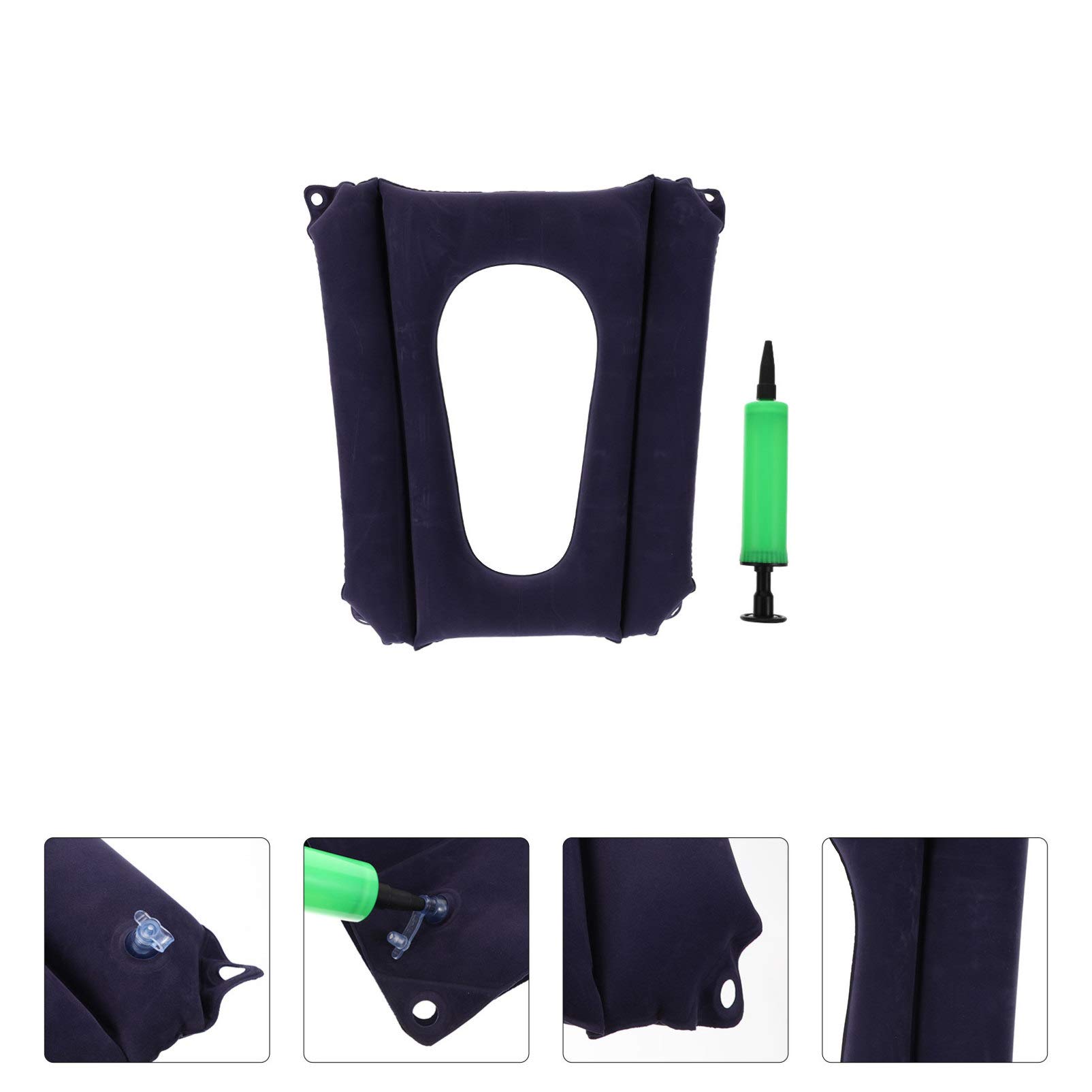 Cuscino per Sedia Gonfiabile Cavo in Pvc Floccato, Leggero, Antidecubito, per Pazienti e Allettati, Uso in Letto in Aereo Colore Casuale