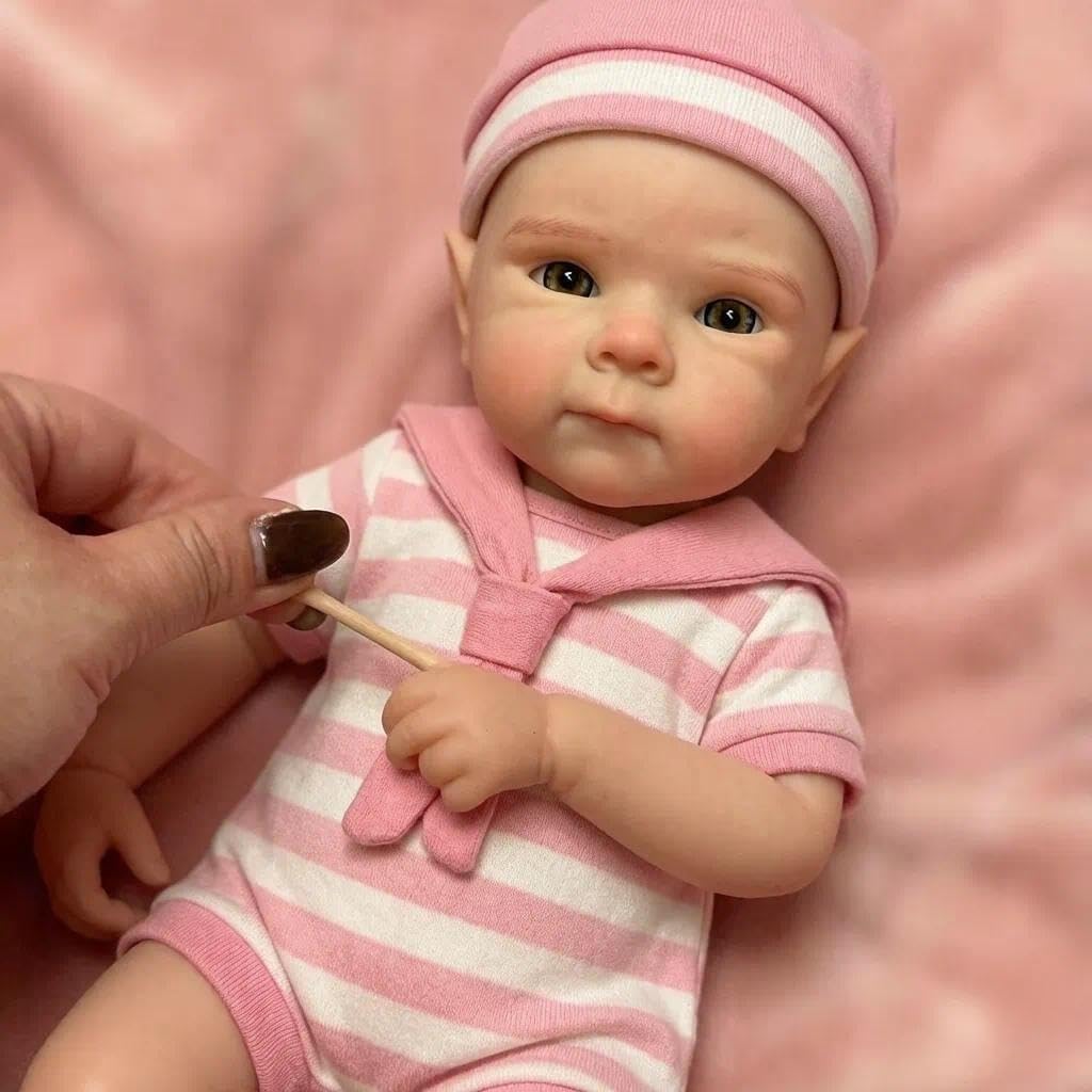 Zero pam Reborn Baby Vollsilikon Lebensecht, 30CM Reborn Puppe Silikon Baby Aus Platin-Silikon,babypuppen Wie Echt,Waschbar Lebensechte Babypuppen,Mit Zubehör, Geschenk Für Kinder Ab 3 Jahren