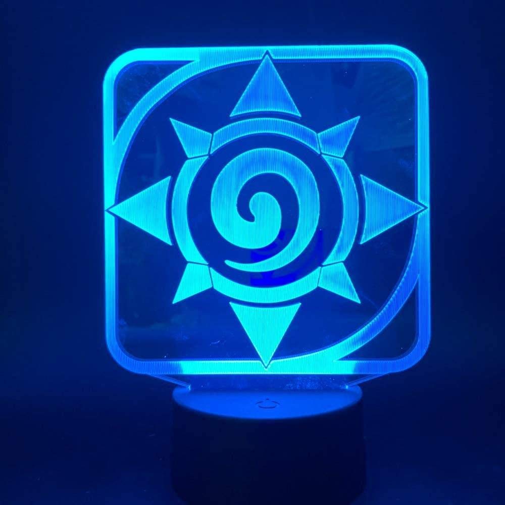 Tatapai Hearthstone 3D Led Night Light Lamp Variable Color Lamp with for Kids Bedroom Bedside Lamp