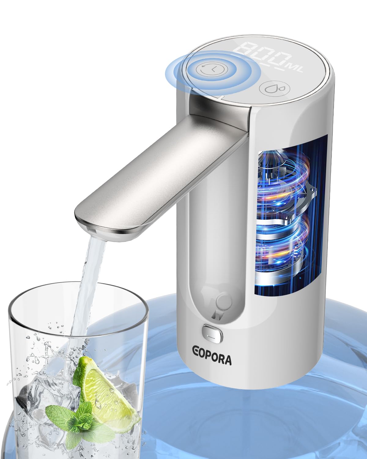 Eopora Automatic Water Dispenser for 20 Litre Bottle Can, Foldable Electric Mini Water Dispenser Pump for Home Office Camping Outdoor (White) (B0D7S5VP8D) Amazon Price History, Amazon Price Tracker